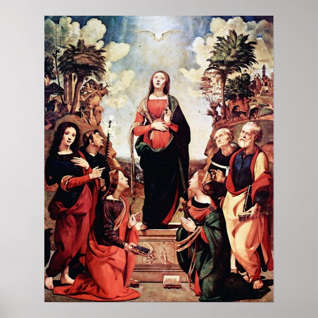 Póster Our Lady Virgin Mary Immaculate Heart 3 Poster (Frente)