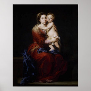 Póster Our Lady Virgin Mary Virgen Maria Rosario Poster