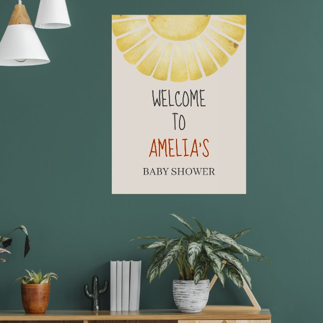 Póster Our Little Ray of Sunshine Baby Shower  (Salón 1)