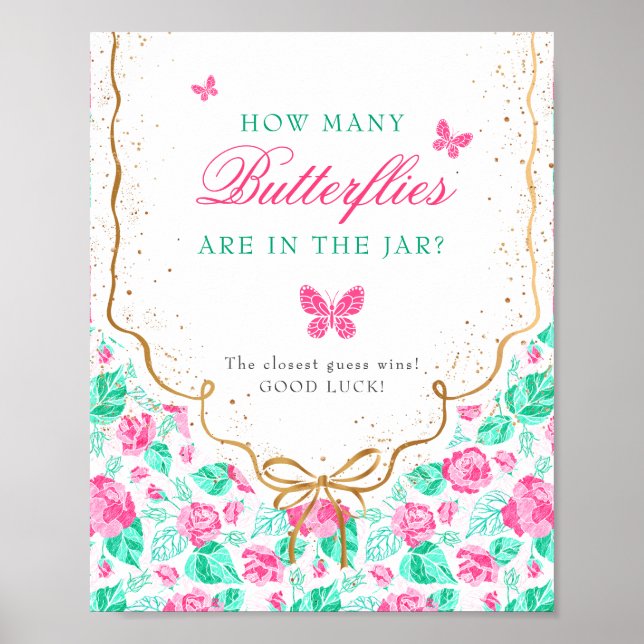 Póster Our Lovely One Baby Shower Game Sign (Frente)