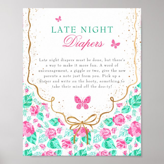 Póster Our Lovely One Late Night Diapers Game Sign (Frente)