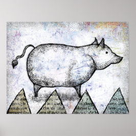 Póster Our Stoic Pig Poster Wall Art