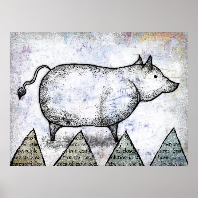 Póster Our Stoic Pig Poster Wall Art (Frente)