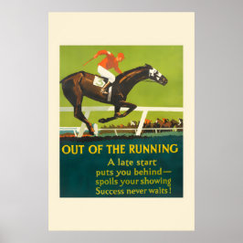 Póster Out of the Running 1920s Mather Business Horse