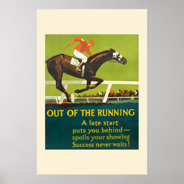 Póster Out of the Running 1920s Mather Business Horse (Frente)