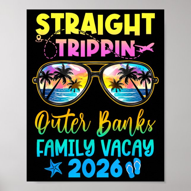 Póster Outer Banks Family Vacay Vacation 2026 Straight Tr (Frente)
