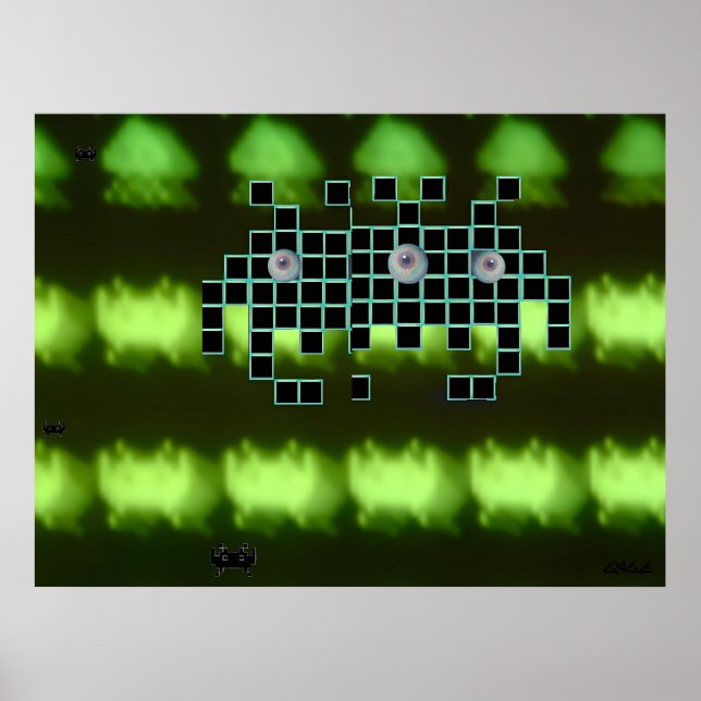 Póster Outer Space Invader Kingdom (Frente)