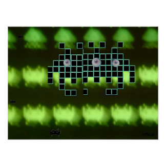 Póster Outer Space Invader Kingdom