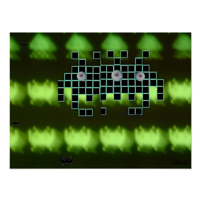 Póster Outer Space Invader Kingdom (Anverso)