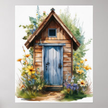 Outhouse Watercolor 2