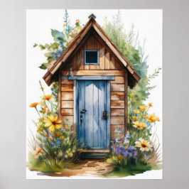 Póster Outhouse Watercolor 2