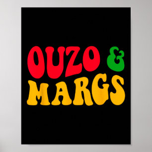 Póster Ouzo Y Margs Funny Cinco De Mayo Griego Ortodoxo
