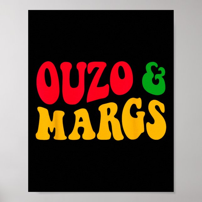 Póster Ouzo Y Margs Funny Cinco De Mayo Griego Ortodoxo (Frente)