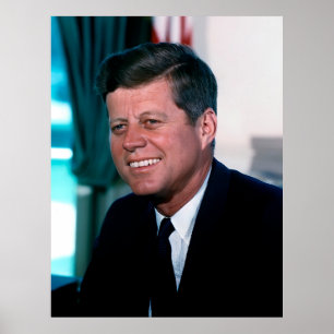 Póster Oval Office Retrato Presidente John F. Kennedy