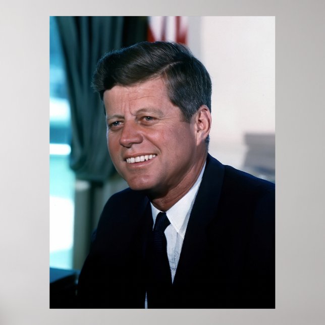 Póster Oval Office Retrato Presidente John F. Kennedy (Frente)