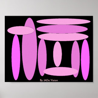 Póster Ovalaciones rosas