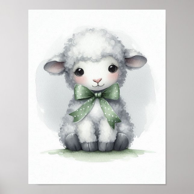 Póster Oveja Nursery Wall Art (Frente)