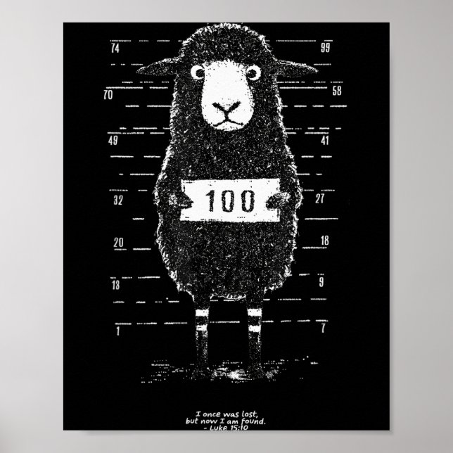 Póster Oveja Perdida - Una Vez Estuve Perdido Pero Ahora  (Frente)