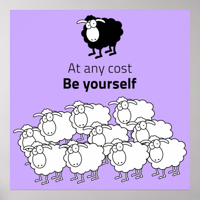 Póster Ovejas negras y blancas (Frente)