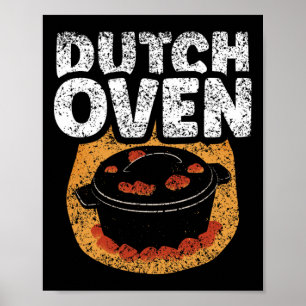 Póster Oven Lover Bbq neerlandés Metalizado Iron Dutch Ov