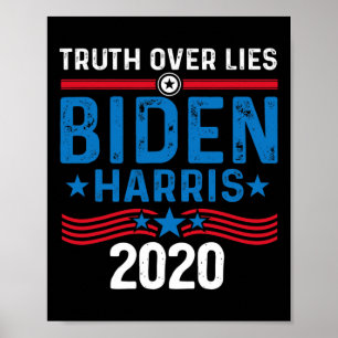 Póster Over Lies Joe Biden Vice President Harris
