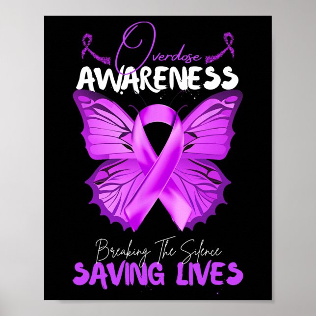 Póster Overdose Awareness Month Breaking The Silence Savi (Frente)