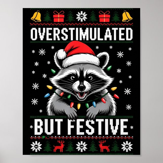 Póster Overstimulated But Festive Ssum Christmas Pajamas  (Frente)