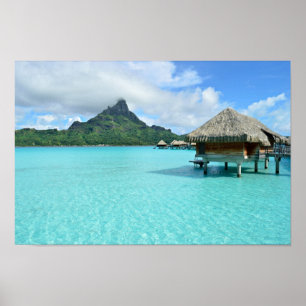 Póster Overwater resort on Bora Bora poster