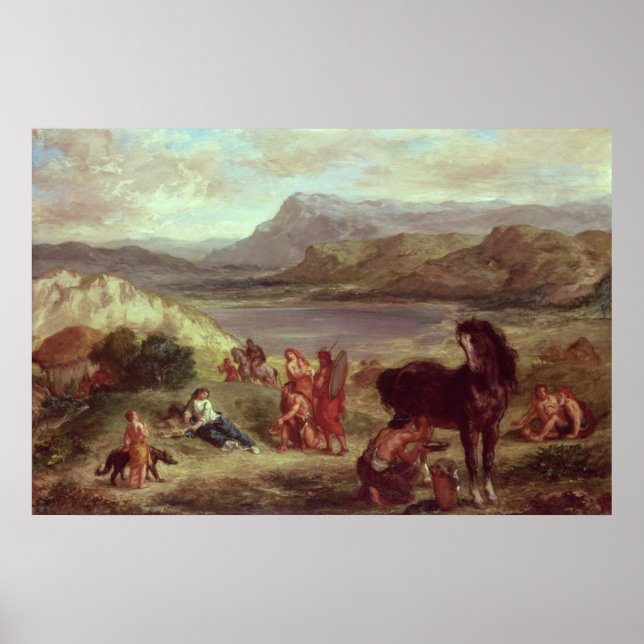 Póster Ovid entre los scythians, 1859 (Frente)