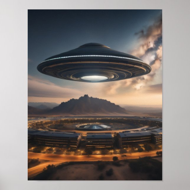 Póster OVNI misterioso (Frente)