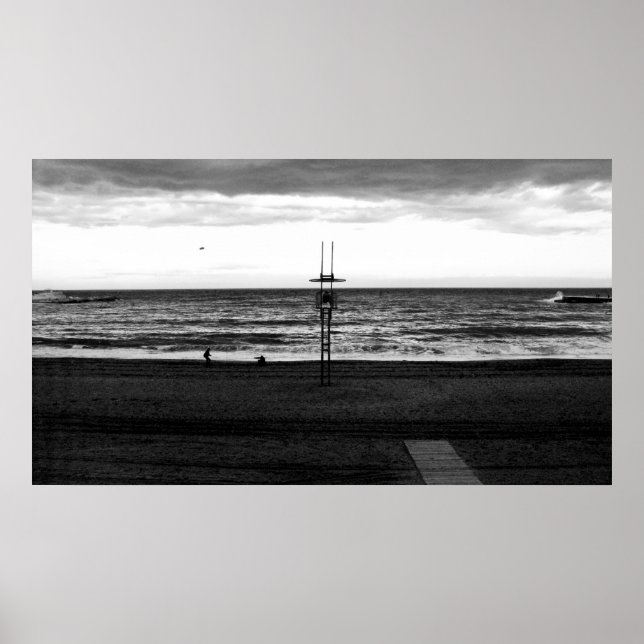 Póster OVNI sobre Barcelona (La Barceloneta) (Frente)