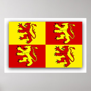 Póster Owain Glyndwr, bandera de Reino Unido