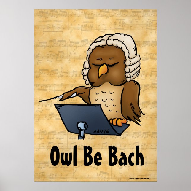 Póster Owl Be Bach Music Poster (Frente)