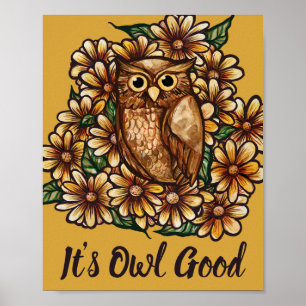 Póster Owl daisies