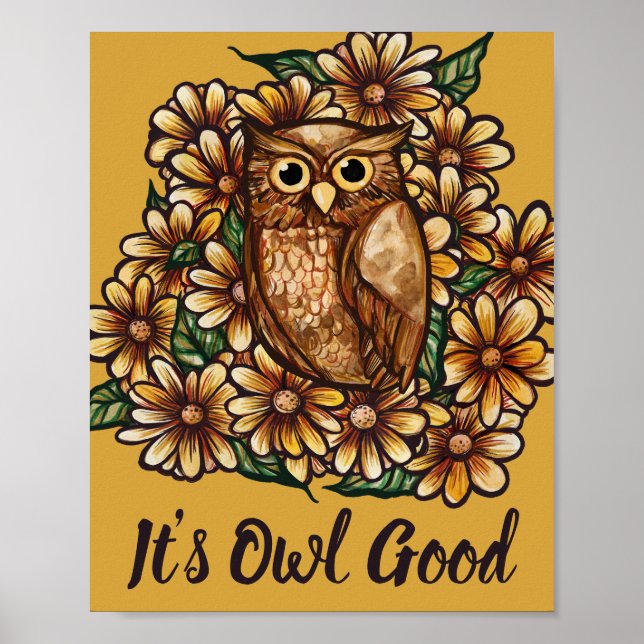 Póster Owl daisies (Frente)