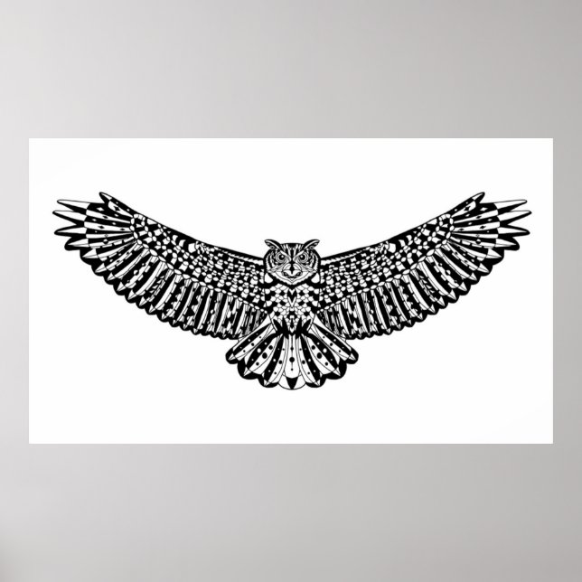 Póster Owl Doodle 2 (Frente)