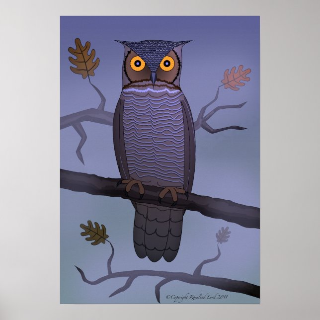 Póster Owl en el Poster de sucursal (Frente)