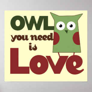 Póster Owl Love