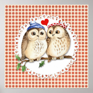 Póster Owl Love