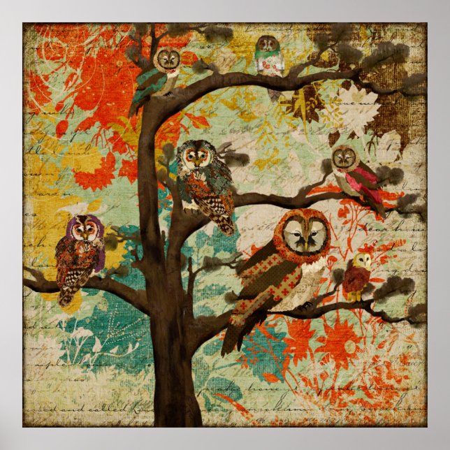 Póster Owl Oak Art Poster (Frente)
