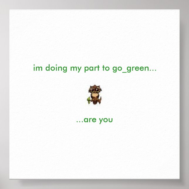 Póster owl poster (Frente)