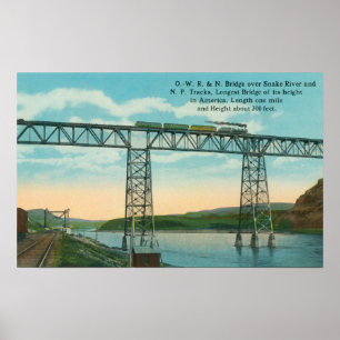 Póster OWR y N Bridge Scene Snake River, ID