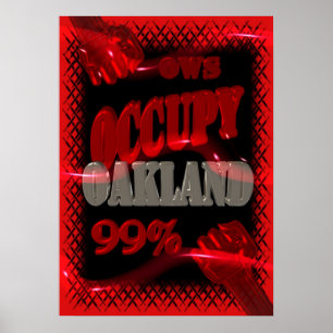 Póster OWS protest OCCUPY Oakland wall street 99% strong