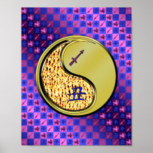 Póster Ox Metalizado y sagitario