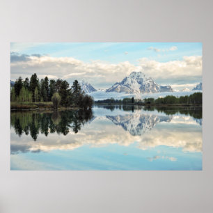 Póster Oxbow Bend Reflection
