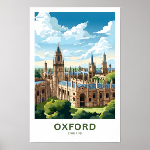 Póster Oxford England Travel Print