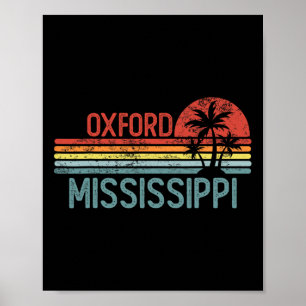 Póster Oxford Mississippi Divertido Viaje Ciudad Usa Hoga