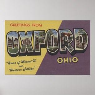 Póster Oxford, Ohio - Miami U & Western College