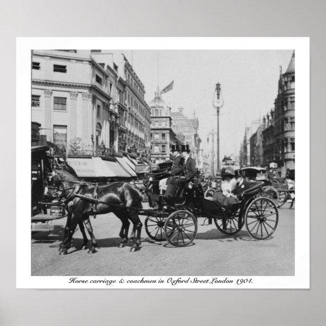 Póster Oxford Street Londres 1904, Inglaterra Reino Unido (Frente)