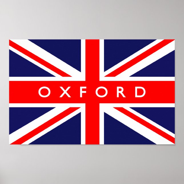 Póster Oxford UK Flag (Frente)